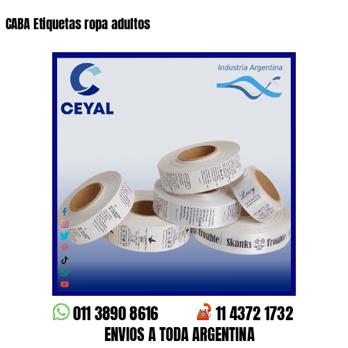 CABA Etiquetas ropa adultos