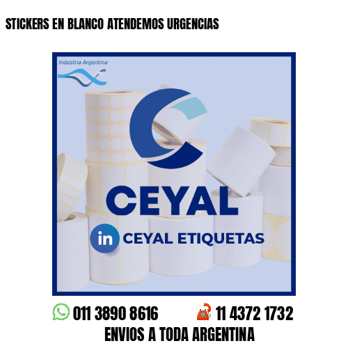 STICKERS EN BLANCO ATENDEMOS URGENCIAS