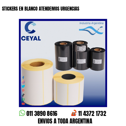 STICKERS EN BLANCO ATENDEMOS URGENCIAS