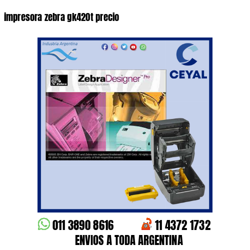 impresora zebra gk420t precio