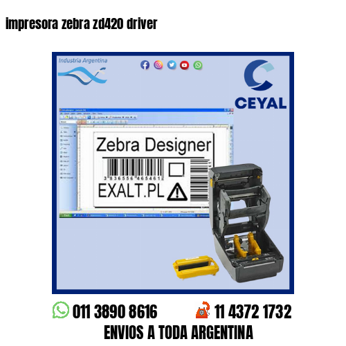 impresora zebra zd420 driver