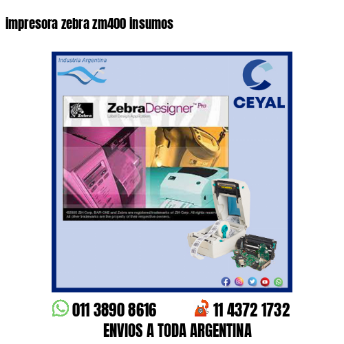 impresora zebra zm400 insumos