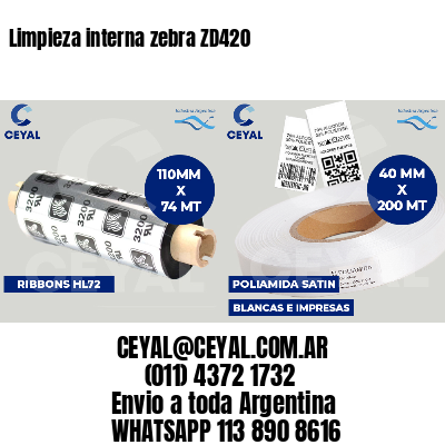 Limpieza interna zebra ZD420