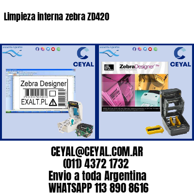 Limpieza interna zebra ZD420