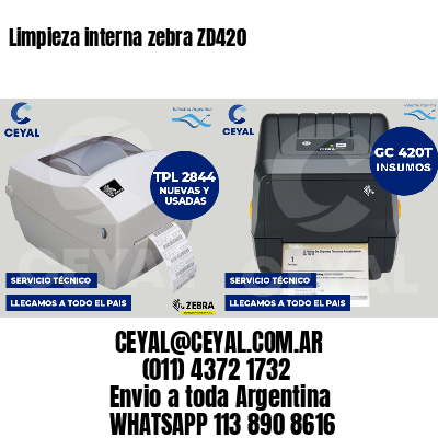 Limpieza interna zebra ZD420