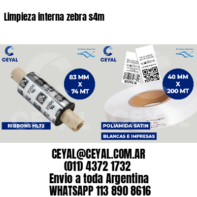 Limpieza interna zebra s4m