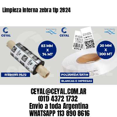 Limpieza interna zebra tlp 2824