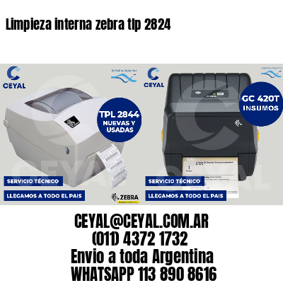 Limpieza interna zebra tlp 2824