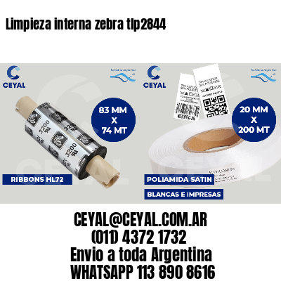 Limpieza interna zebra tlp2844