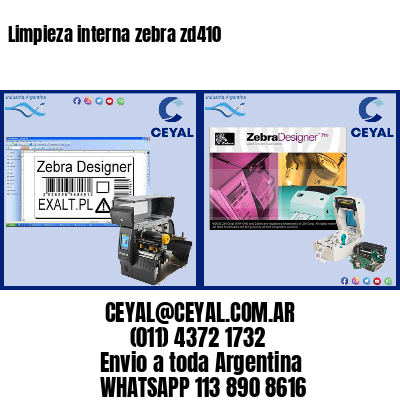 Limpieza interna zebra zd410