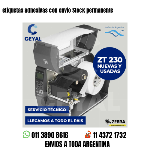 etiquetas adhesivas con envio Stock permanente