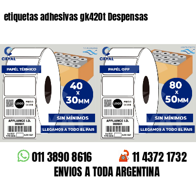 etiquetas adhesivas gk420t Despensas