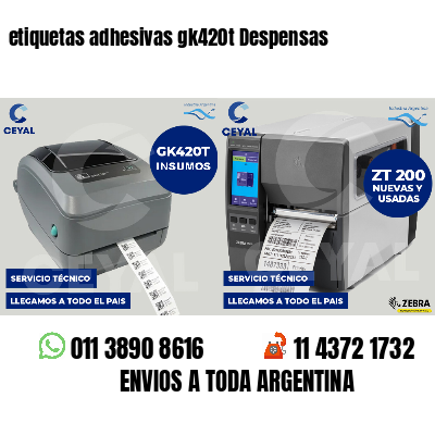 etiquetas adhesivas gk420t Despensas