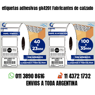 etiquetas adhesivas gk420t Fabricantes de calzado