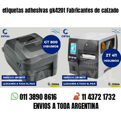 etiquetas adhesivas gk420t Fabricantes de calzado