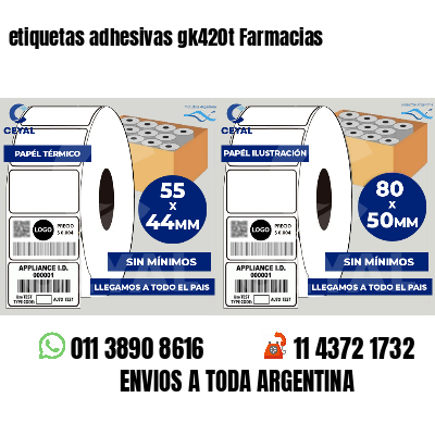 etiquetas adhesivas gk420t Farmacias