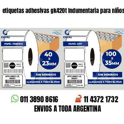 etiquetas adhesivas gk420t Indumentaria para niños