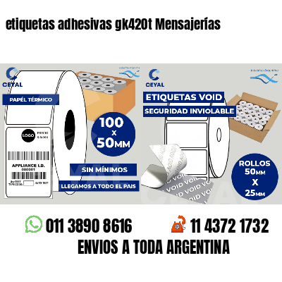 etiquetas adhesivas gk420t Mensajerías