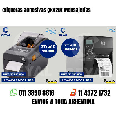 etiquetas adhesivas gk420t Mensajerías