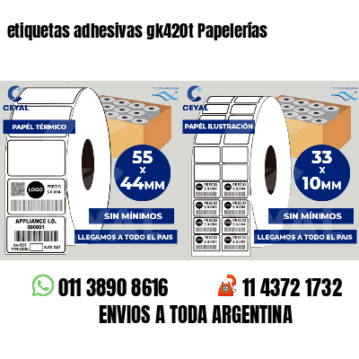 etiquetas adhesivas gk420t Papelerías