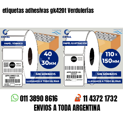 etiquetas adhesivas gk420t Verdulerías