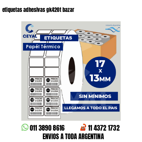 etiquetas adhesivas gk420t bazar