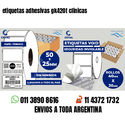 etiquetas adhesivas gk420t clinicas