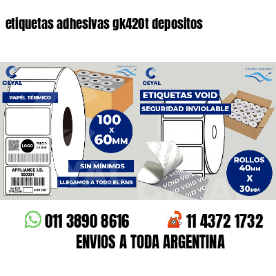 etiquetas adhesivas gk420t depositos