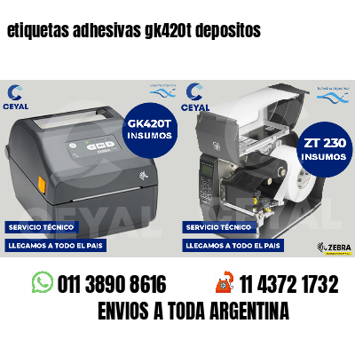 etiquetas adhesivas gk420t depositos