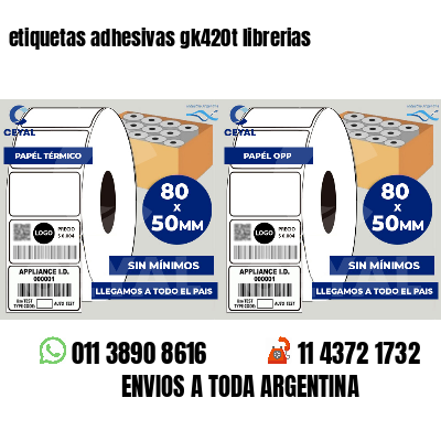 etiquetas adhesivas gk420t librerias