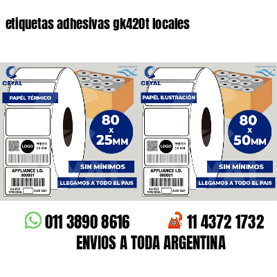 etiquetas adhesivas gk420t locales