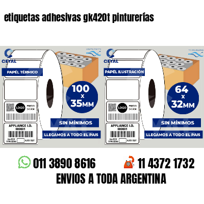 etiquetas adhesivas gk420t pinturerías