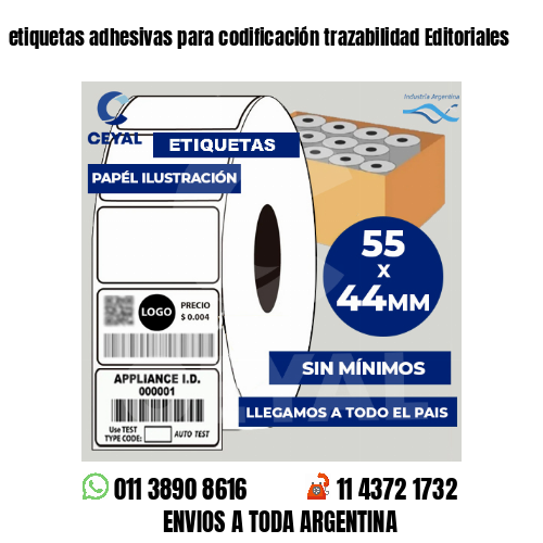 etiquetas adhesivas para codificación trazabilidad Editoriales