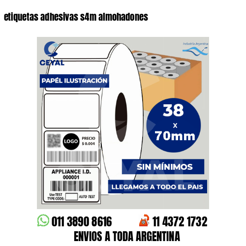 etiquetas adhesivas s4m almohadones