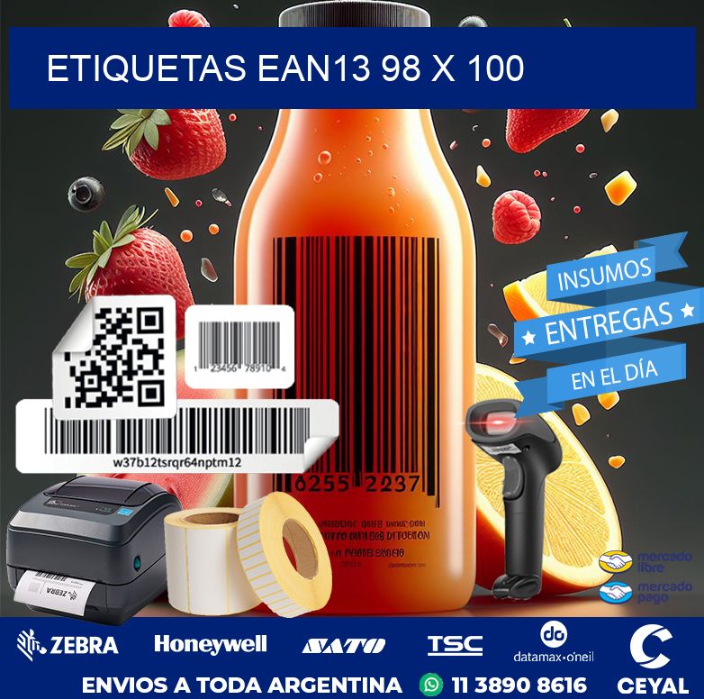 ETIQUETAS EAN13 98 x 100