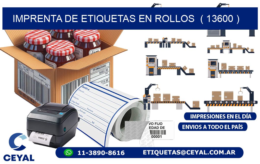 imprenta de etiquetas en rollos  ( 13600 )