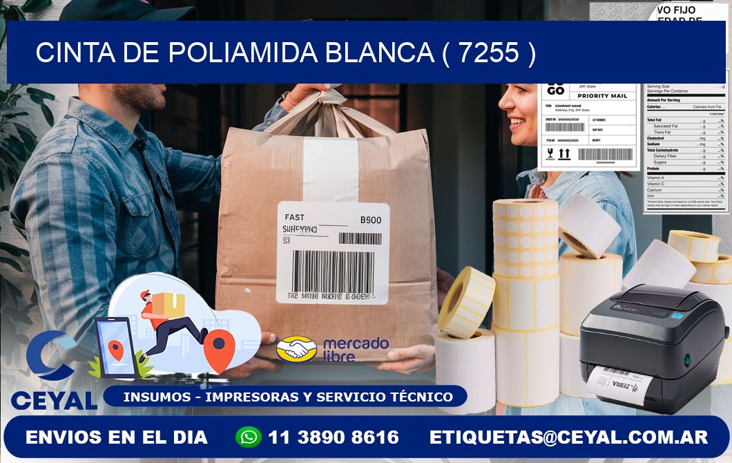 CINTA DE POLIAMIDA BLANCA ( 7255 )