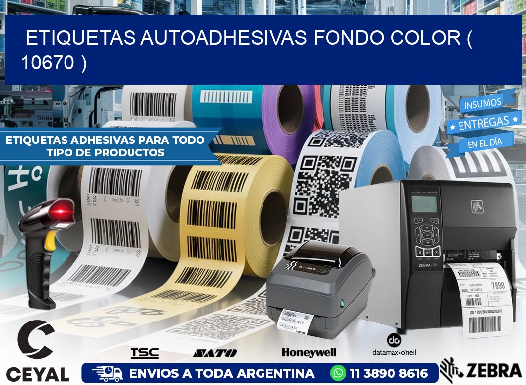 ETIQUETAS AUTOADHESIVAS FONDO COLOR ( 10670 )