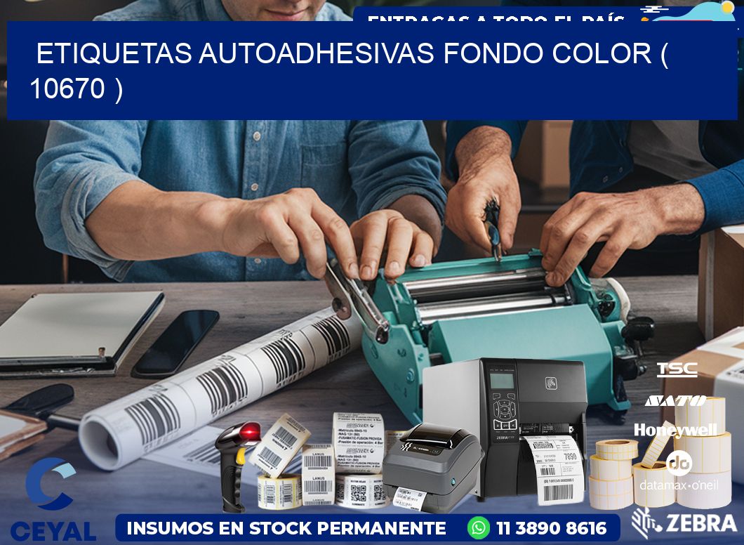 ETIQUETAS AUTOADHESIVAS FONDO COLOR ( 10670 )