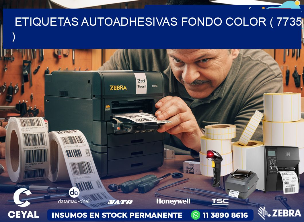 ETIQUETAS AUTOADHESIVAS FONDO COLOR ( 7735 )