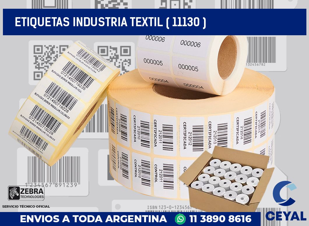 ETIQUETAS INDUSTRIA TEXTIL ( 11130 )