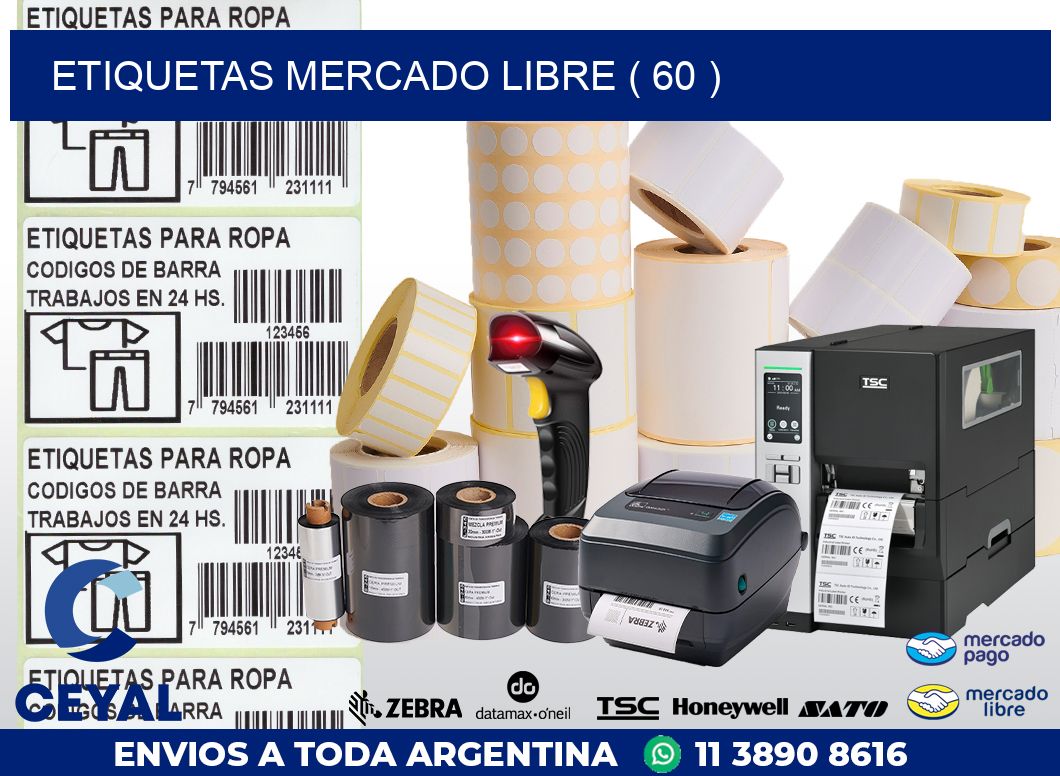 ETIQUETAS MERCADO LIBRE ( 60 )