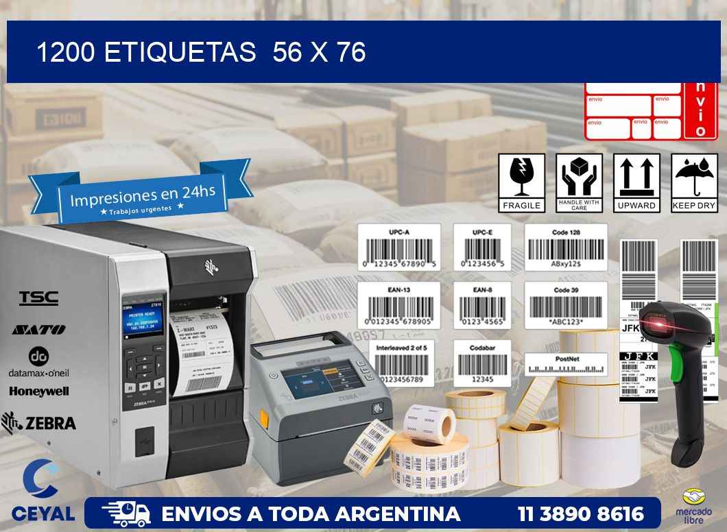 1200 ETIQUETAS  56 x 76