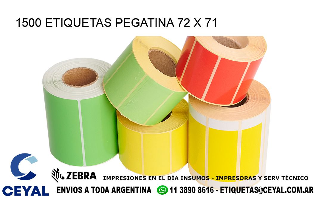 1500 ETIQUETAS PEGATINA 72 x 71