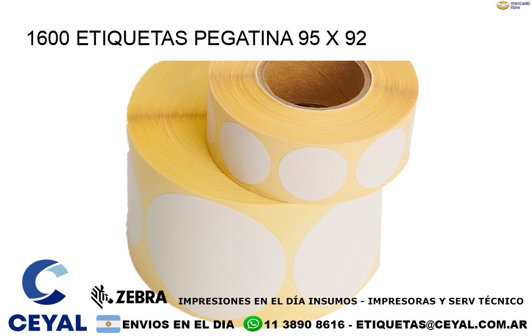 1600 ETIQUETAS PEGATINA 95 x 92