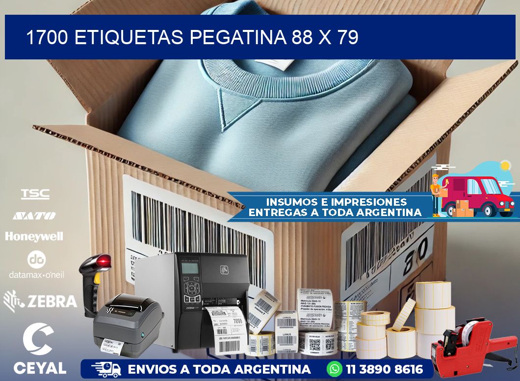 1700 ETIQUETAS PEGATINA 88 x 79