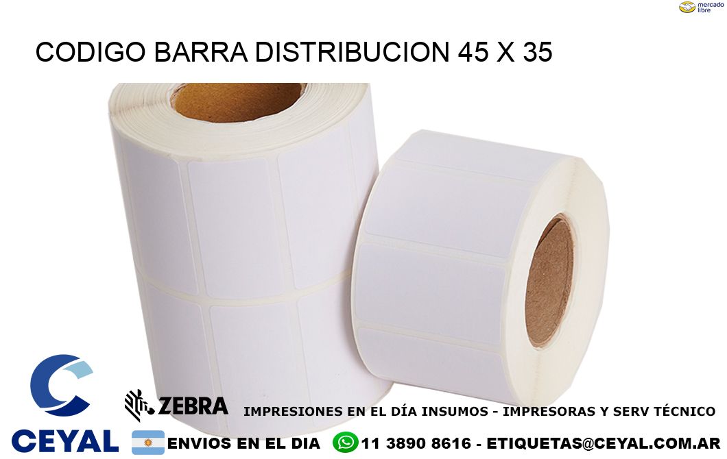 CODIGO BARRA DISTRIBUCION 45 x 35