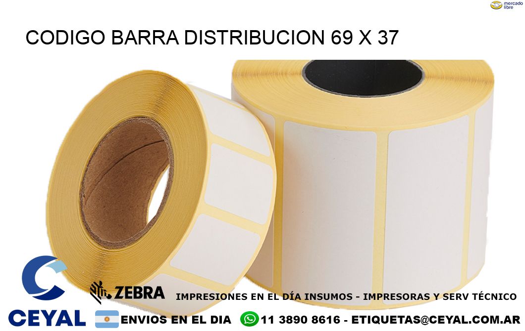 CODIGO BARRA DISTRIBUCION 69 x 37