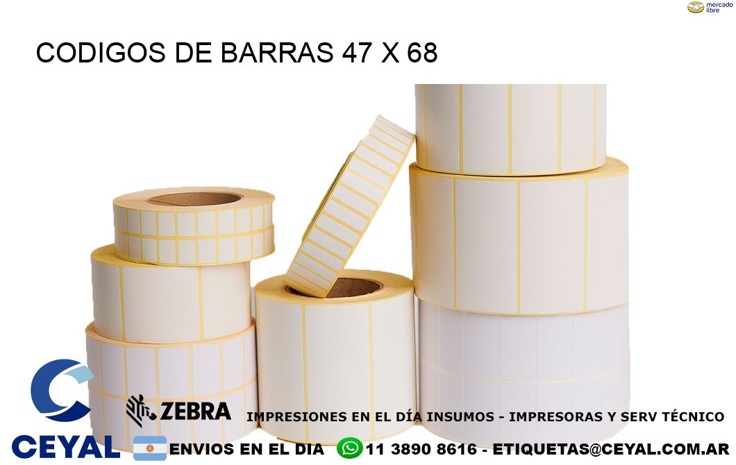 CODIGOS DE BARRAS 47 x 68