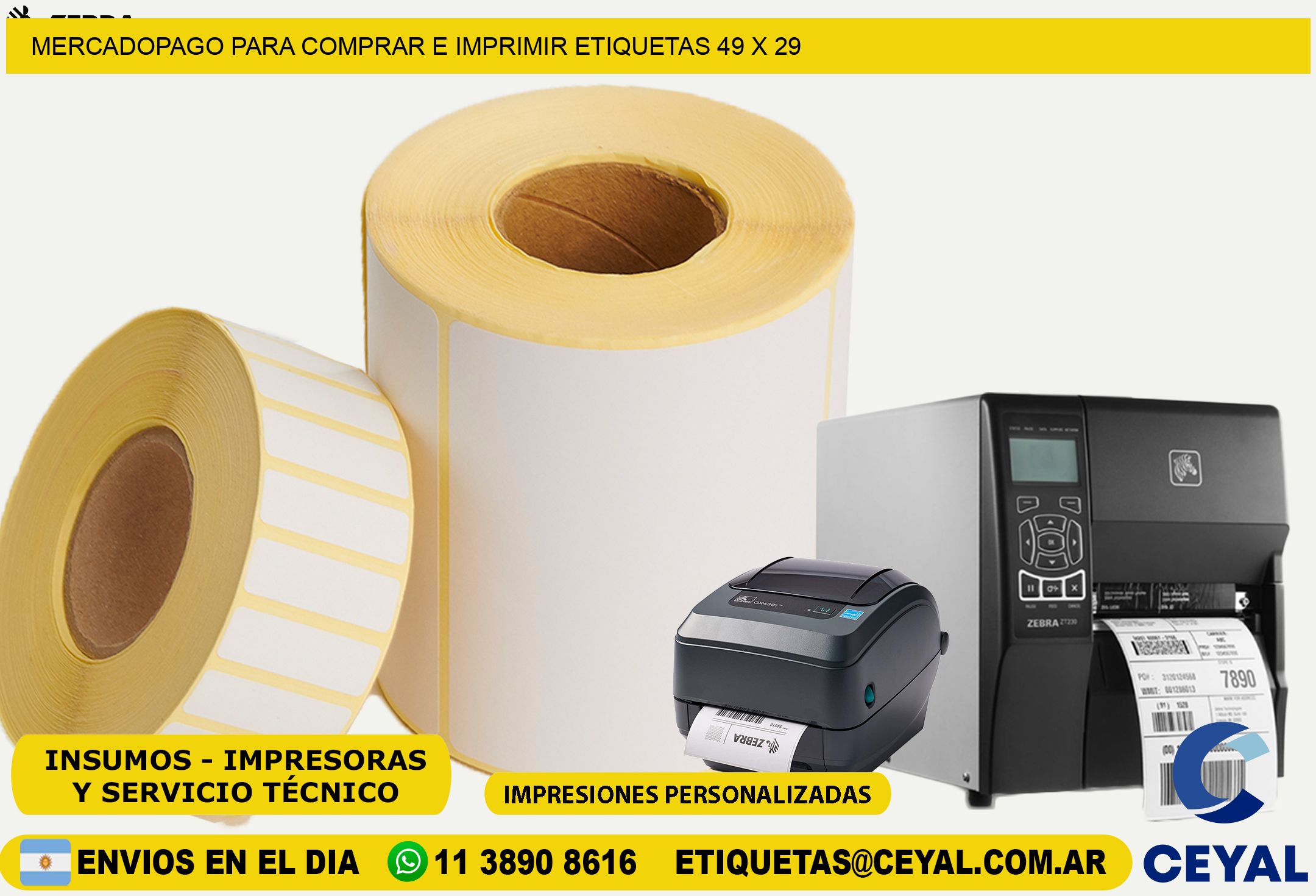 MERCADOPAGO PARA COMPRAR E IMPRIMIR ETIQUETAS 49 x 29